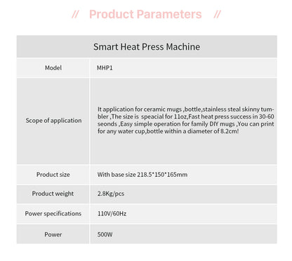 Mug press machine